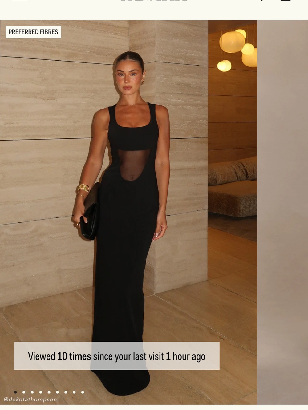 Meshki Marlon crepe and mesh Black Maxi Dress with Mesh Panel